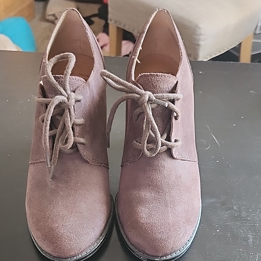 Lucky Brand Brown Suede Heeled Boots